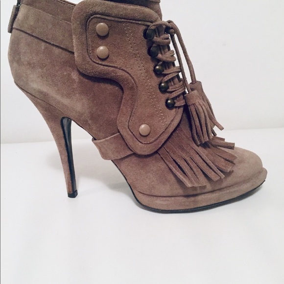 Givenchy Suede Tassel Lace Up Booties - Picture 3 of 6